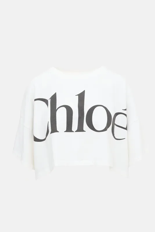 Oversized Cropped Logo T-Shirt made by Chloe