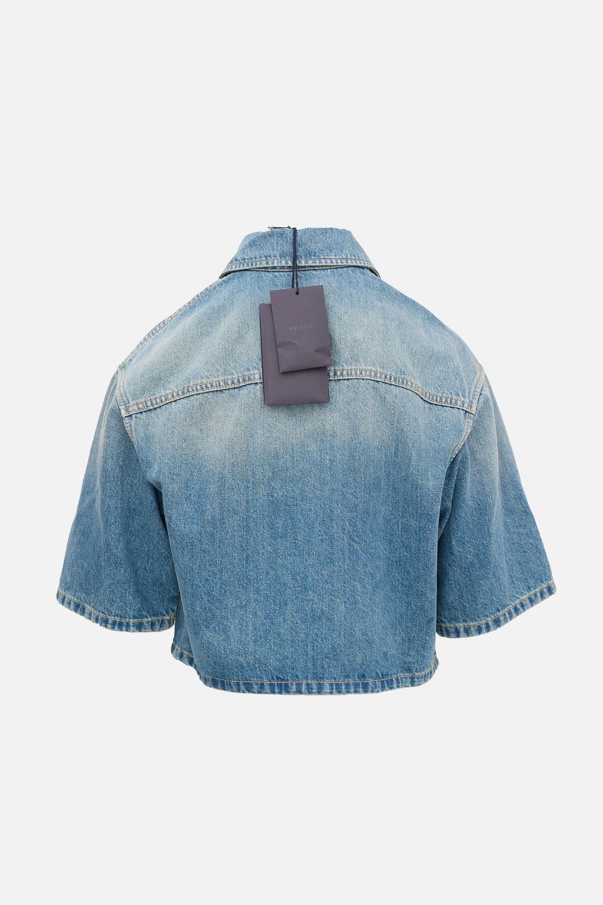 Denim Cropped Logo Shirt sold by VSP Consignment product image thumbnail 2