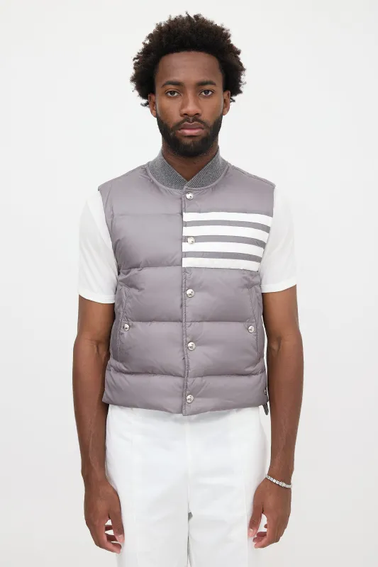 Down 4-Bar Puffer Vest made by Thom Browne