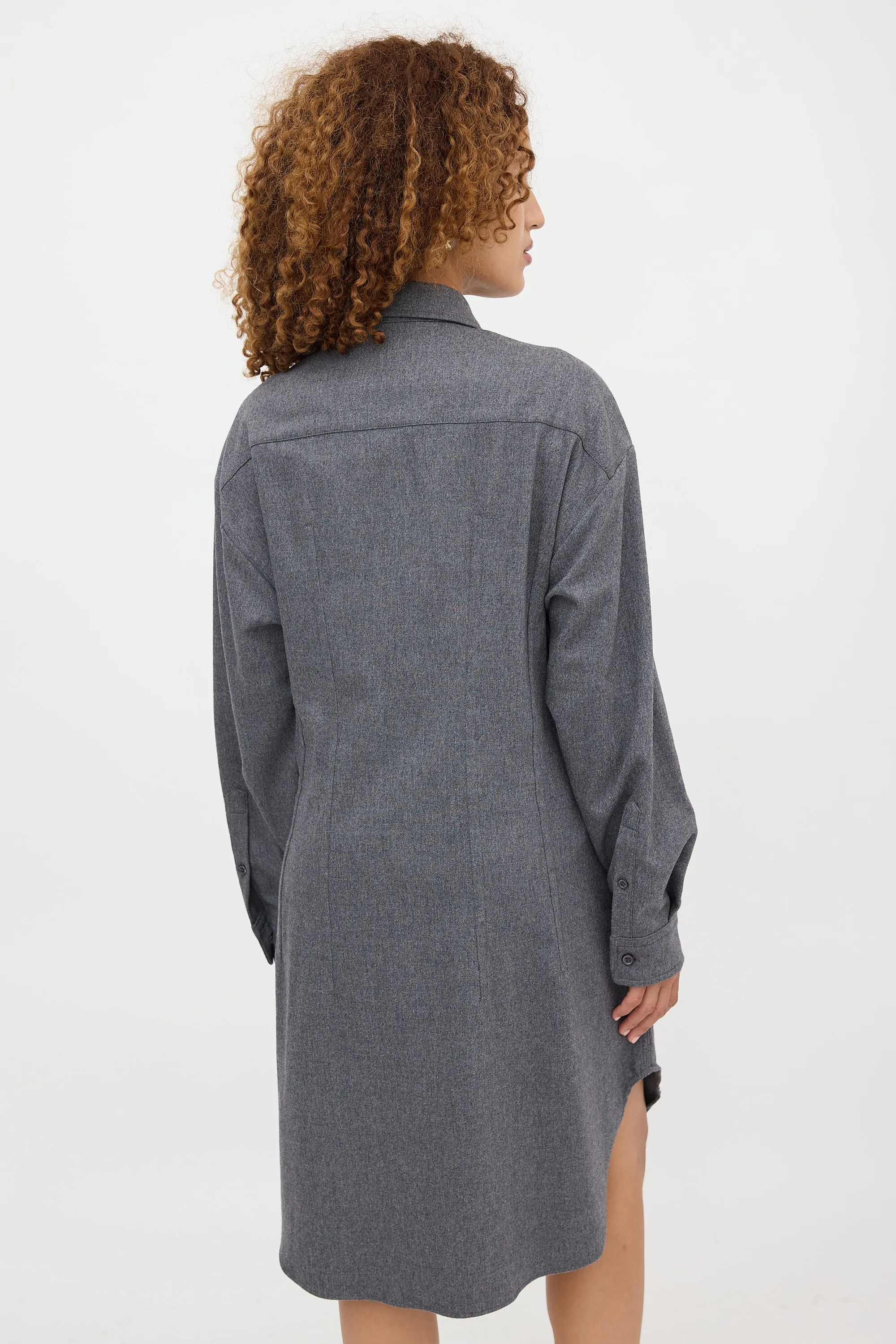 Wool Logo Shirt Dress sold by VSP Consignment product image thumbnail 4