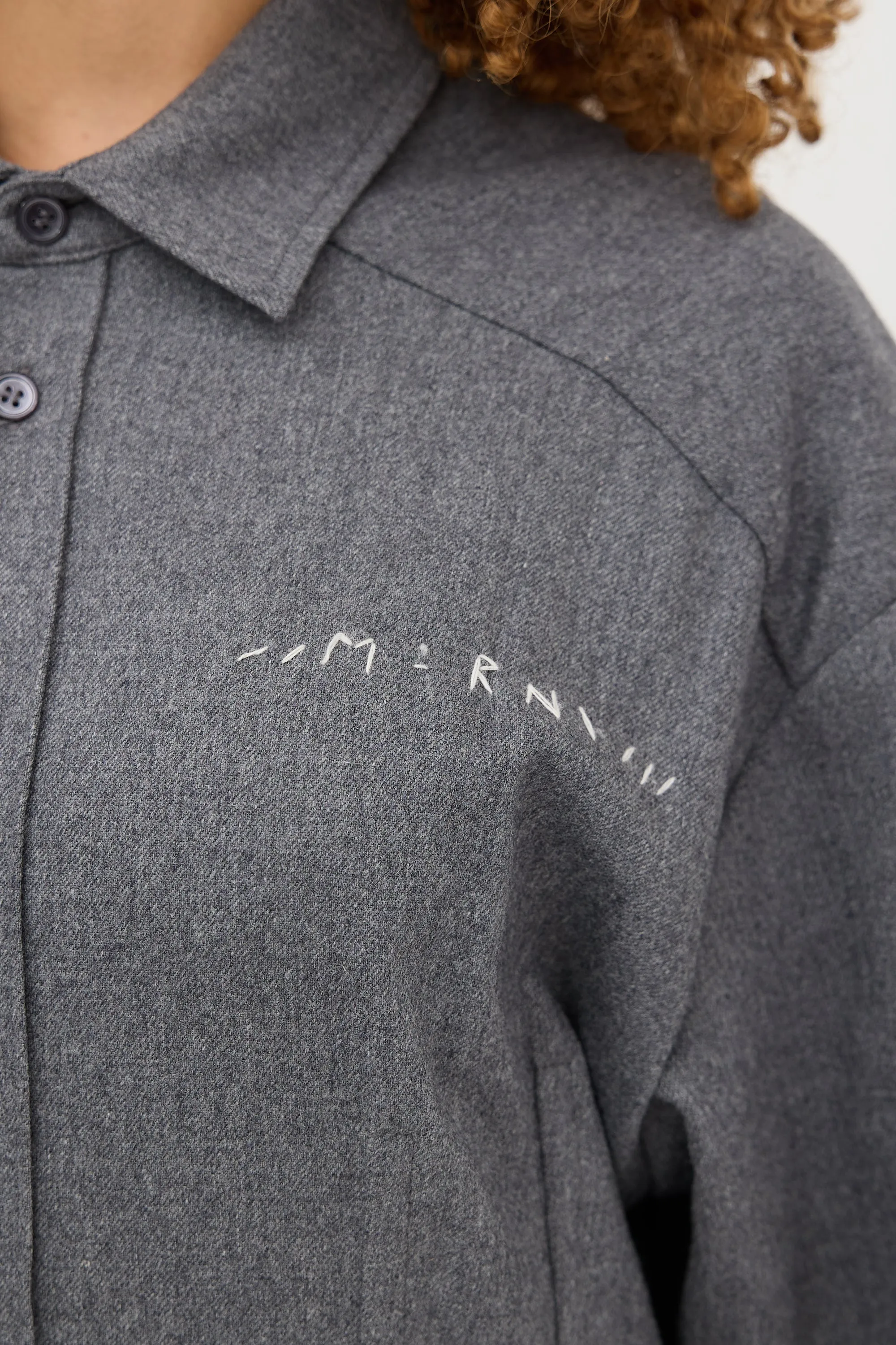 Wool Logo Shirt Dress sold by VSP Consignment product image thumbnail 5