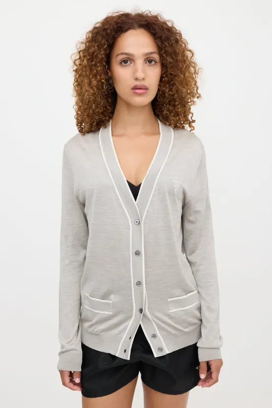 Jersey Logo Cardigan made by Prada