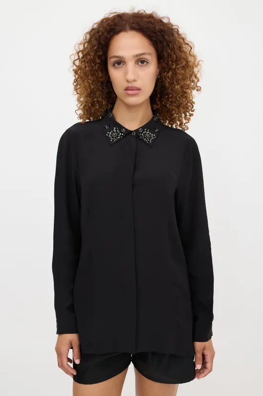 2012 Silk Embellished Shirt made by Prada