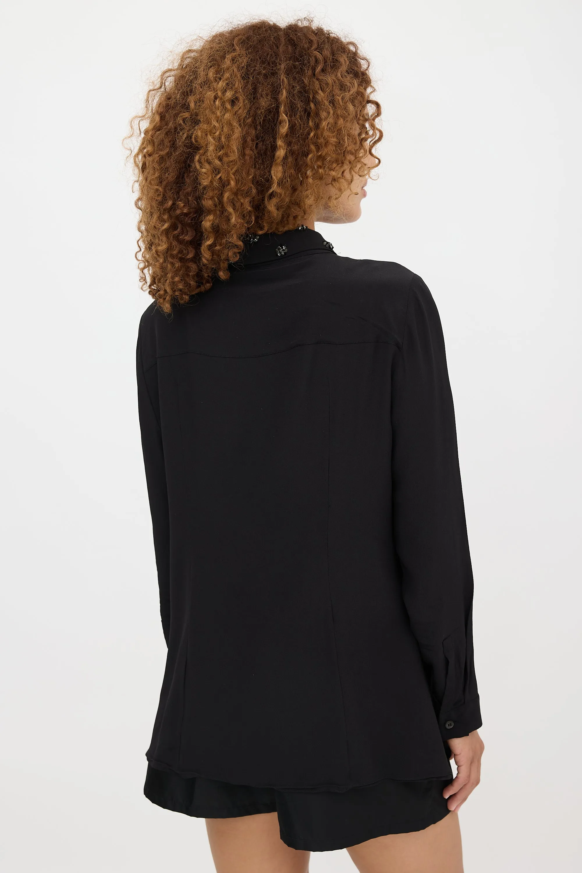 2012 Silk Embellished Shirt sold by VSP Consignment product image thumbnail 4
