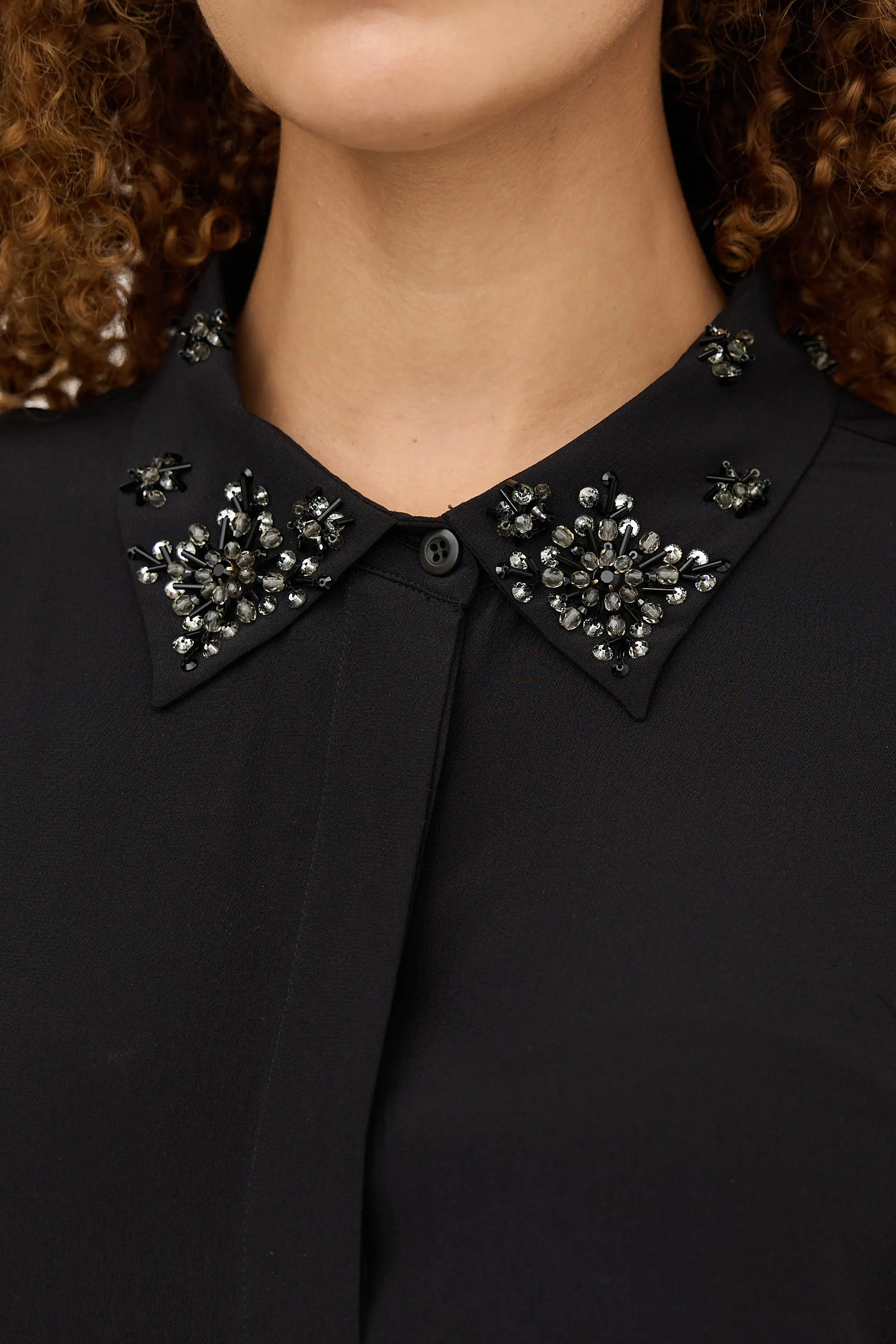 2012 Silk Embellished Shirt sold by VSP Consignment product image thumbnail 5