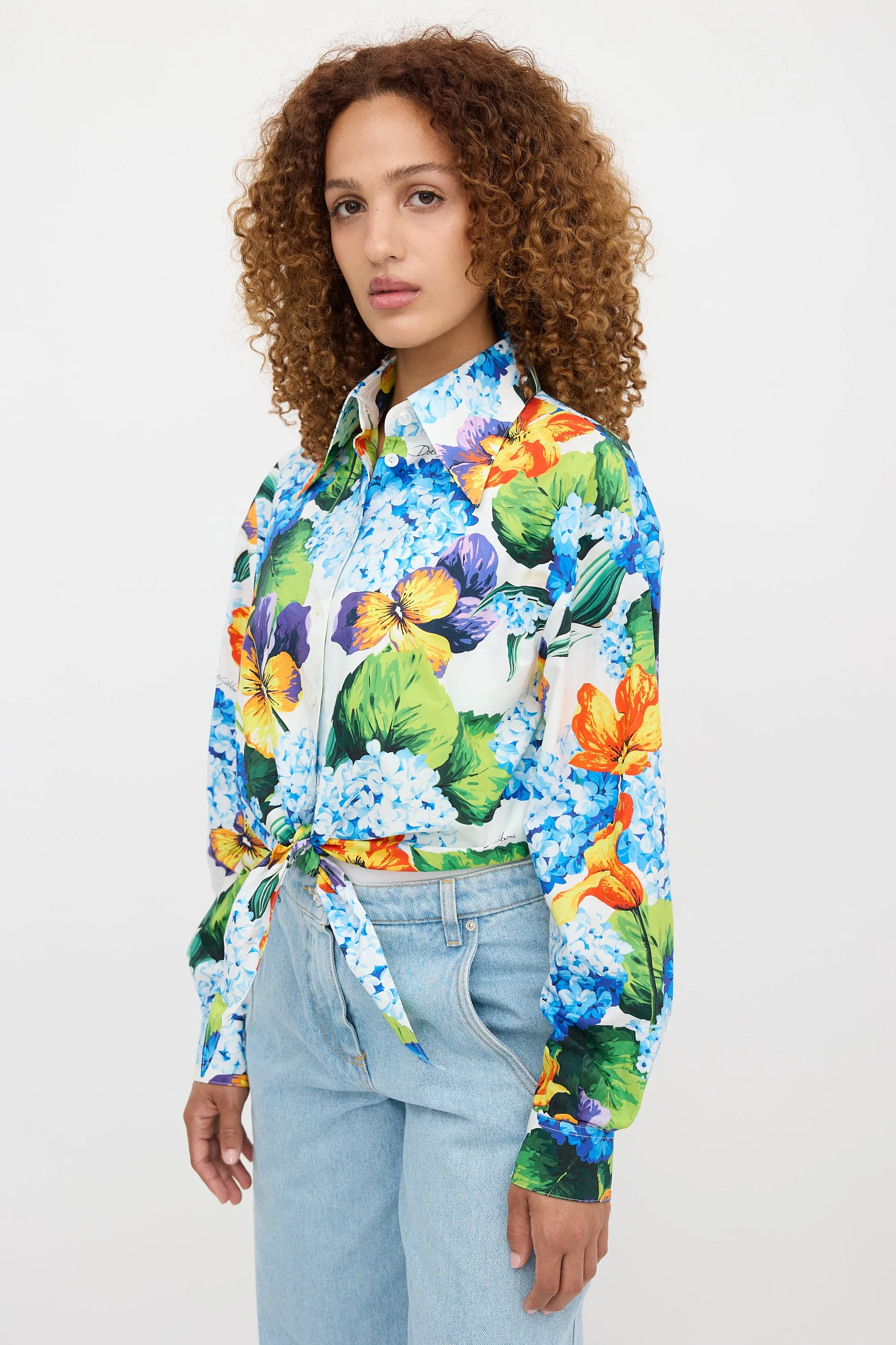 Floral Tie Shirt sold by VSP Consignment product image thumbnail 3