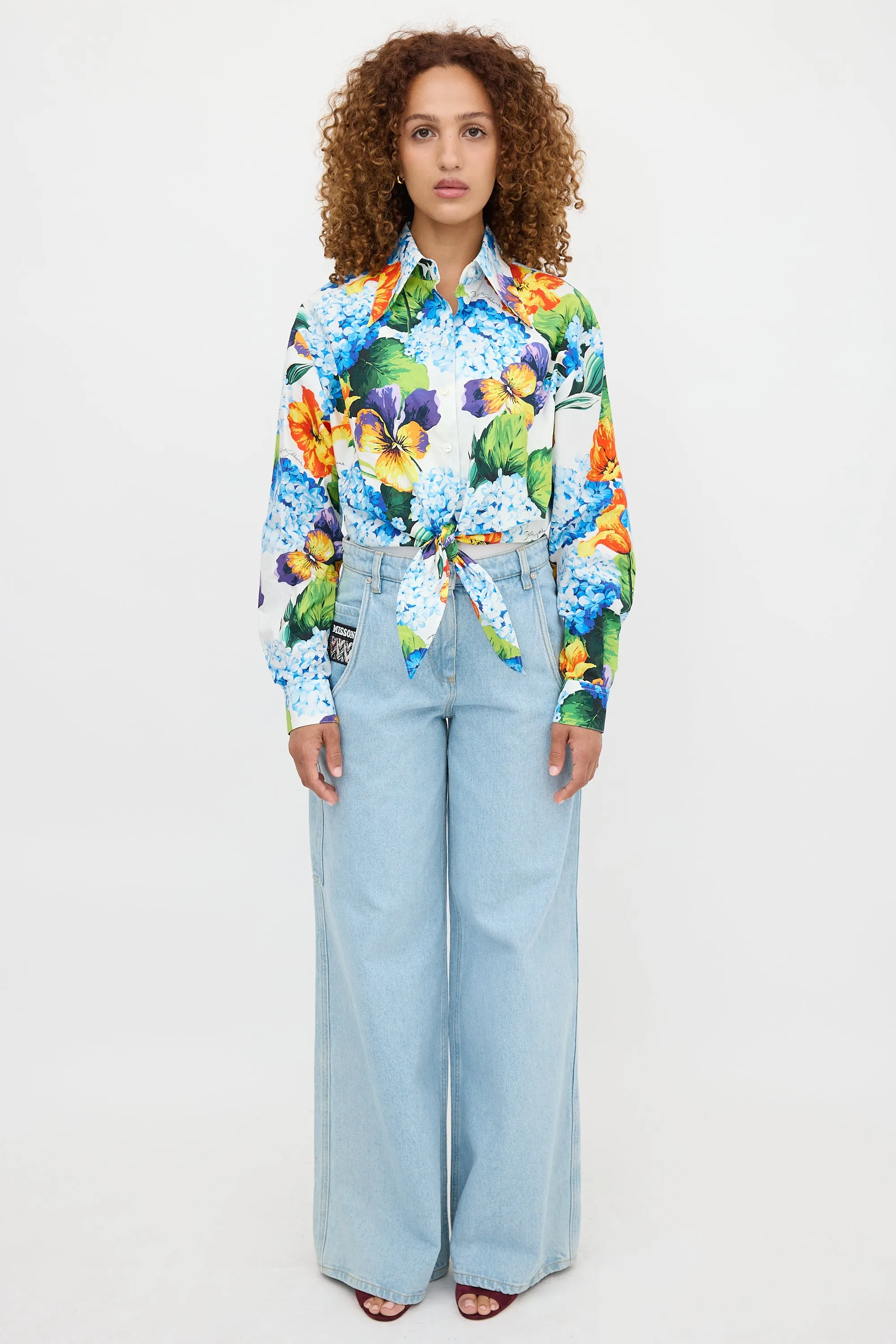 Floral Tie Shirt sold by VSP Consignment product image thumbnail 2