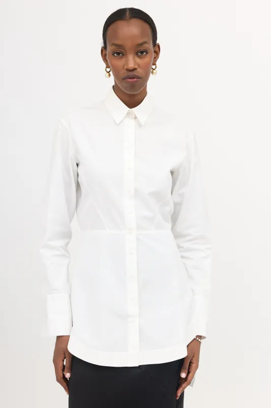 Ruched High-Low Shirt made by Alaia