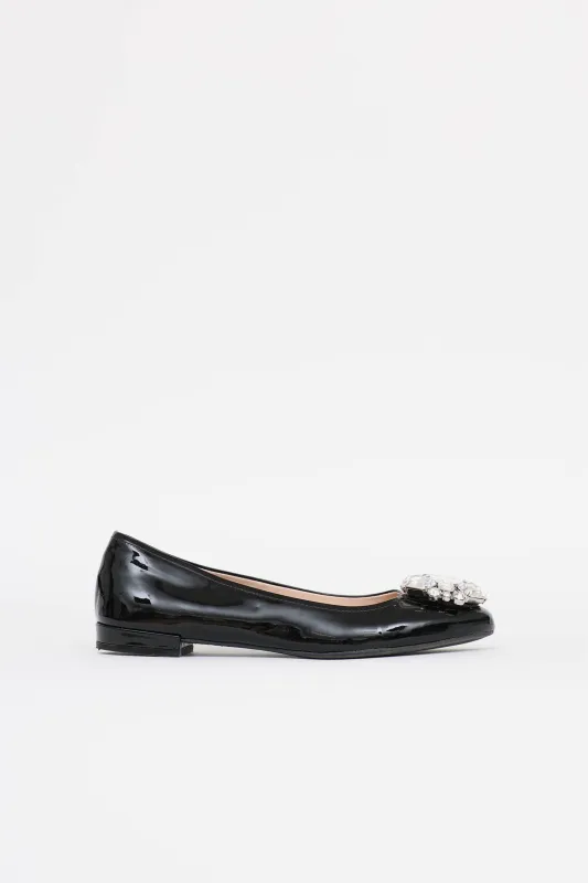 Patent Crystal Flats made by Miu Miu