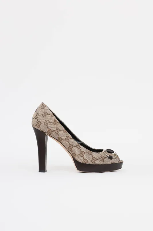 Monogram Horsebit Pump made by Gucci