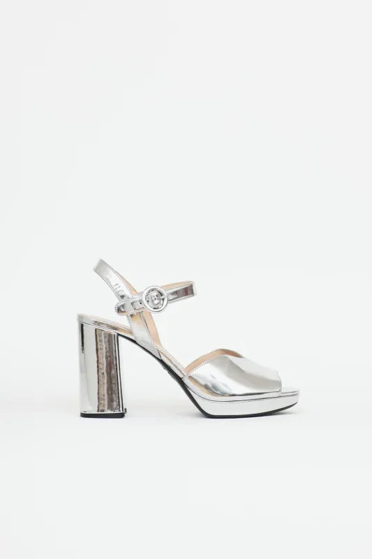 Metallic Platform Sandal made by Prada