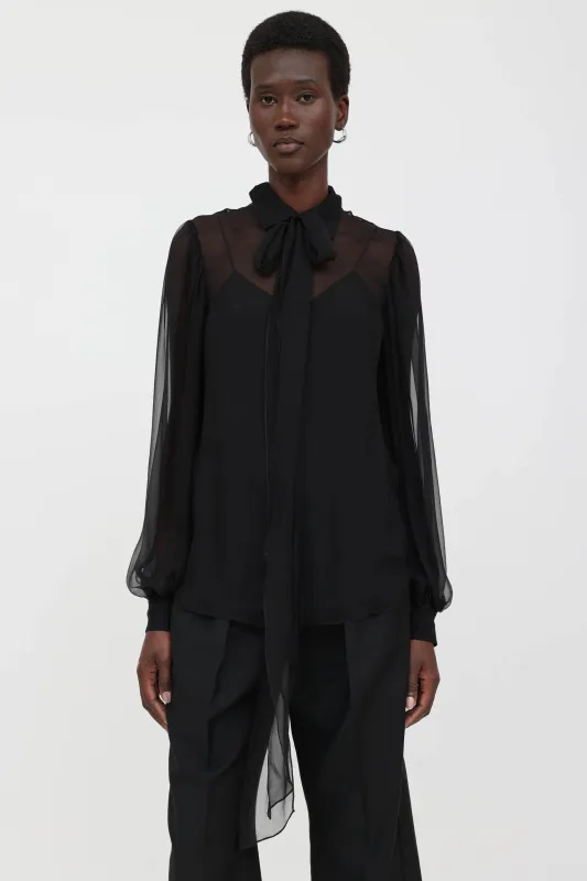 Sheer Tie Top made by Gucci