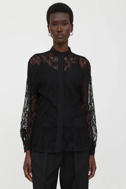 Lace Button Up Top made by Givenchy