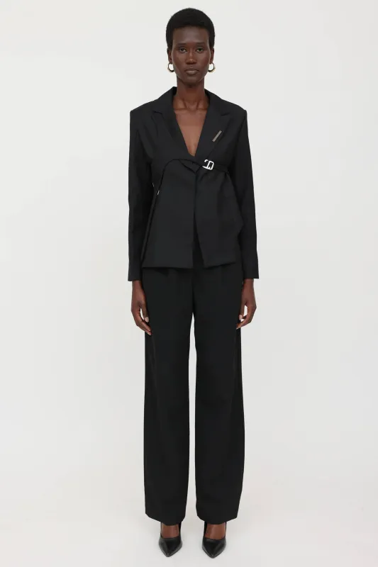 Harness Asymmetric Cut-Out Blazer made by HELIOT EMIL