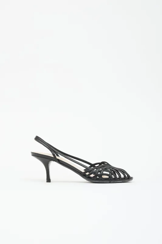 Leather Slingback Sandal made by Prada