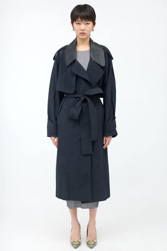 Crinkled Nylon Trench Coat made by Salvatore Ferragamo