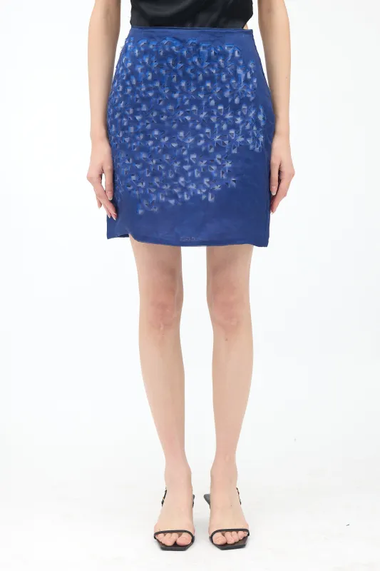 Organza Cutout Mini Skirt made by Fendi