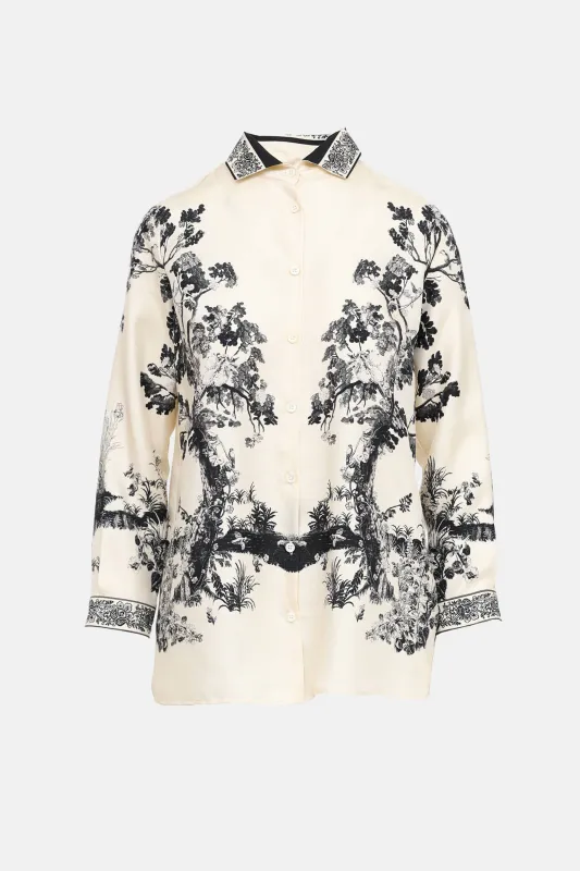 Silk Printed Button Up Shirt made by Etro