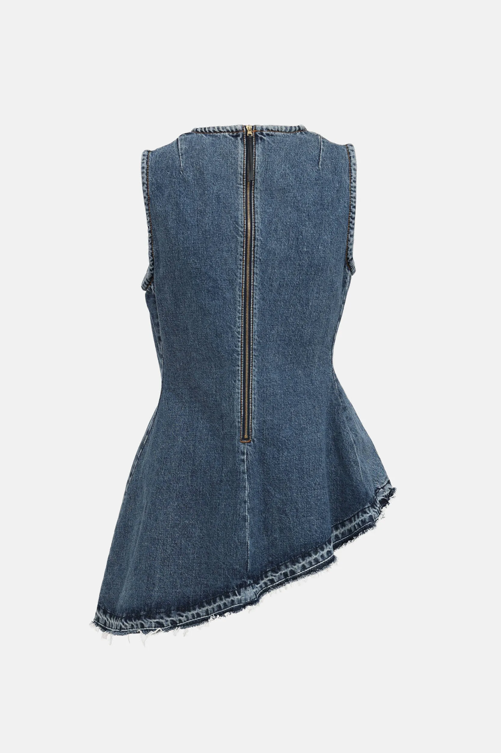 Asymmetrical Denim Top sold by VSP Consignment product image thumbnail 2