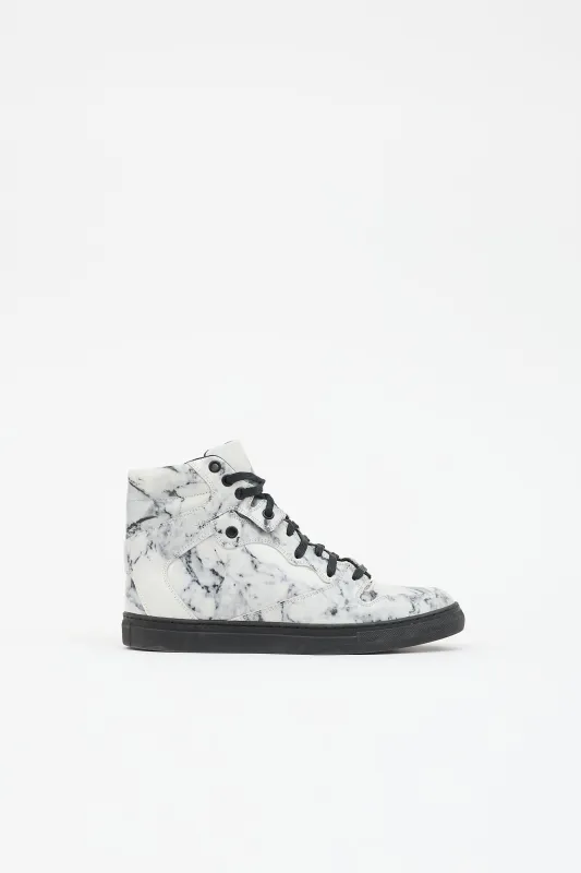 Leather High Top Sneaker made by Balenciaga