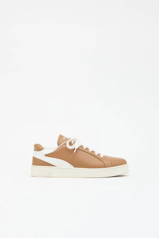 Leather Low Top Sneaker made by Prada
