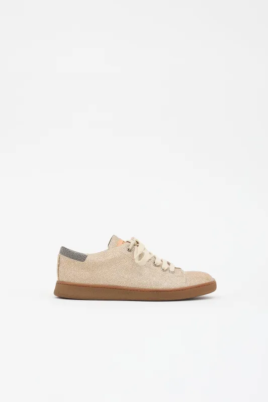 Sparkle Mesh Low Top Sneaker made by Brunello Cucinelli
