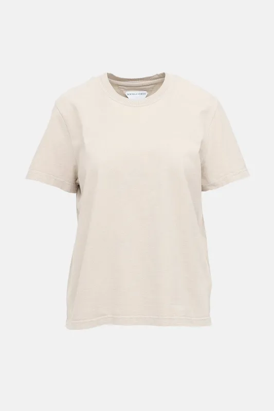 Cotton Embroidered T-Shirt made by Bottega Veneta