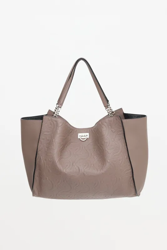 Leather Gancini Tote Bag made by Salvatore Ferragamo