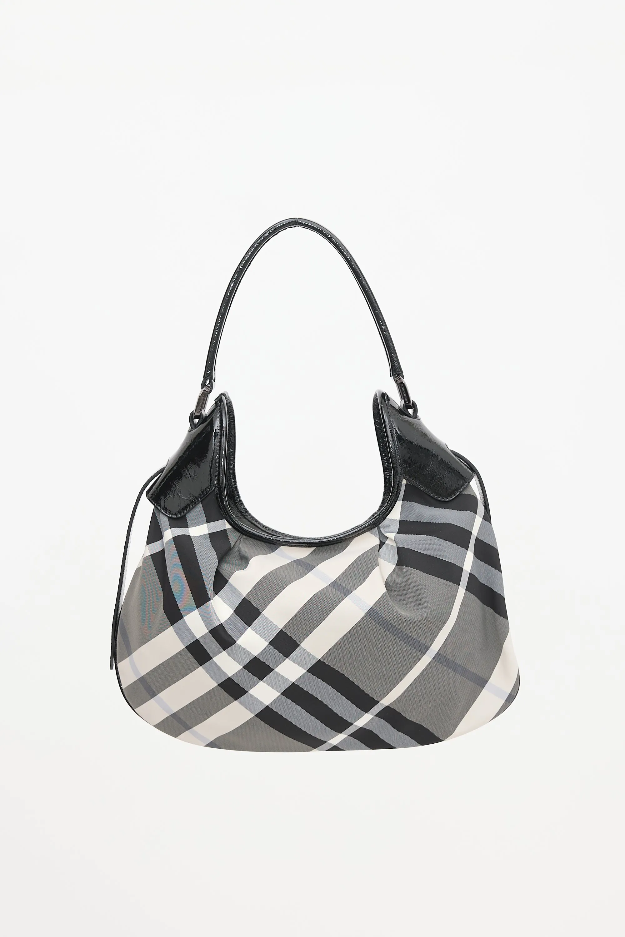 Patent & Check Brooklyn Bag sold by VSP Consignment