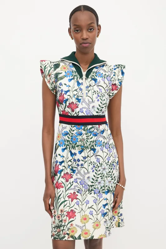Floral Web Midi Dress made by Gucci