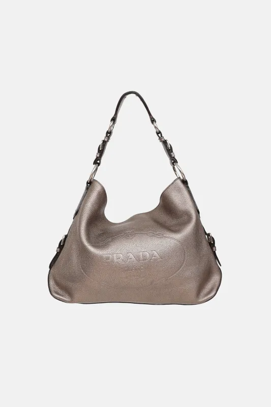 Metallic Vitello Daino Canapa Bag made by Prada