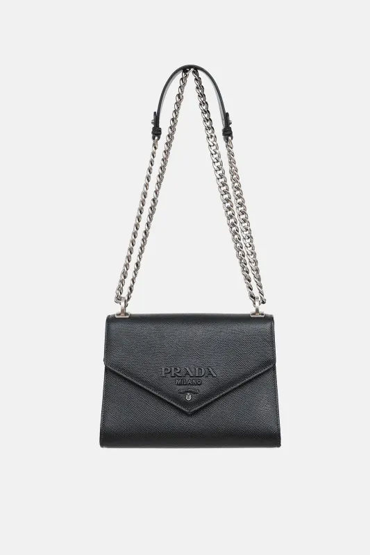 Small Saffiano Monochrome Envelope Crossbody Bag made by Prada