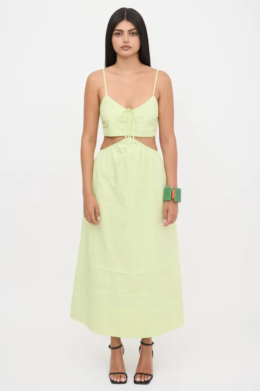 Poplin Cutout Maxi Dress made by NICHOLAS
