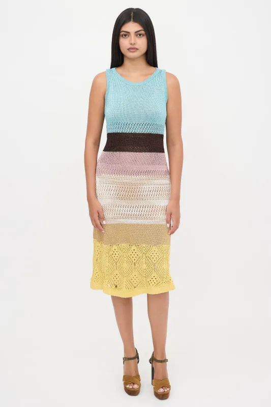 Knit Colour Block Dress made by Missoni