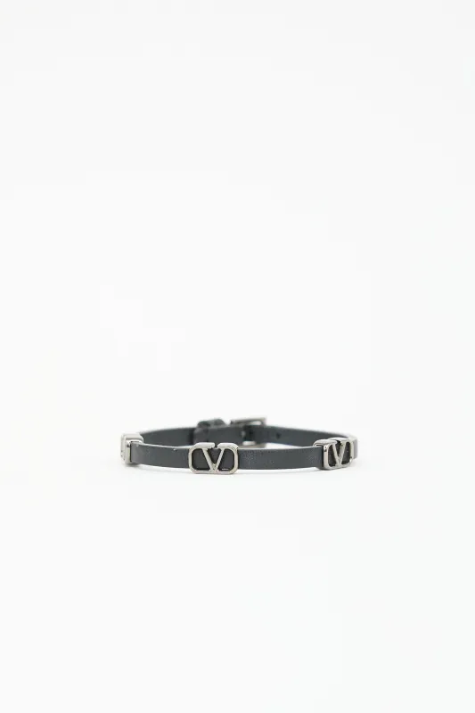 Leather VLogo Signature Bracelet made by Valentino