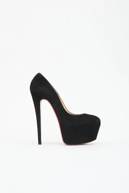 Suede Victoria Platform Pump made by Christian Louboutin