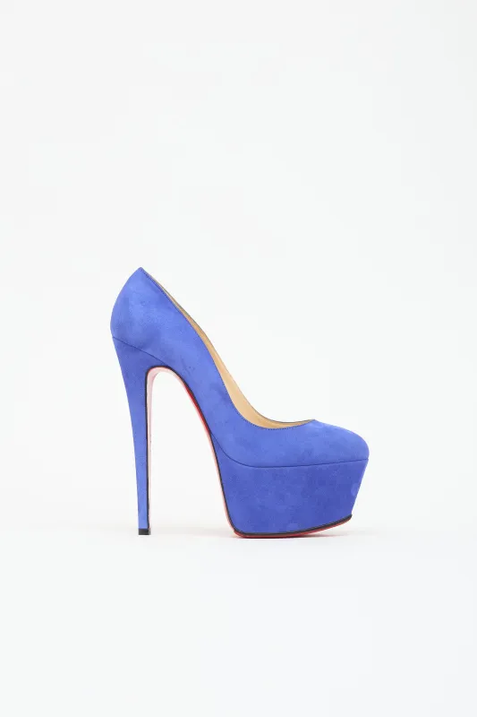 Suede Victoria Platform Pump made by Christian Louboutin