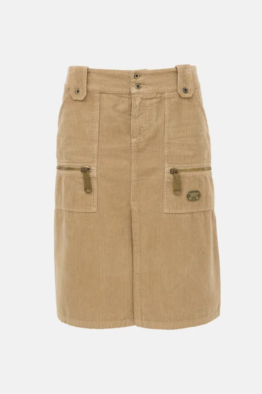 D&G Corduroy Midi Skirt made by Dolce & Gabanna