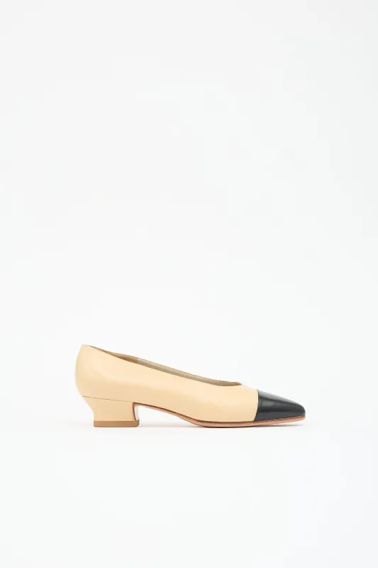 Leather Almond Toe Pump made by Chanel