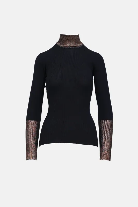 2006 Ribbed Turtleneck Top made by Dior