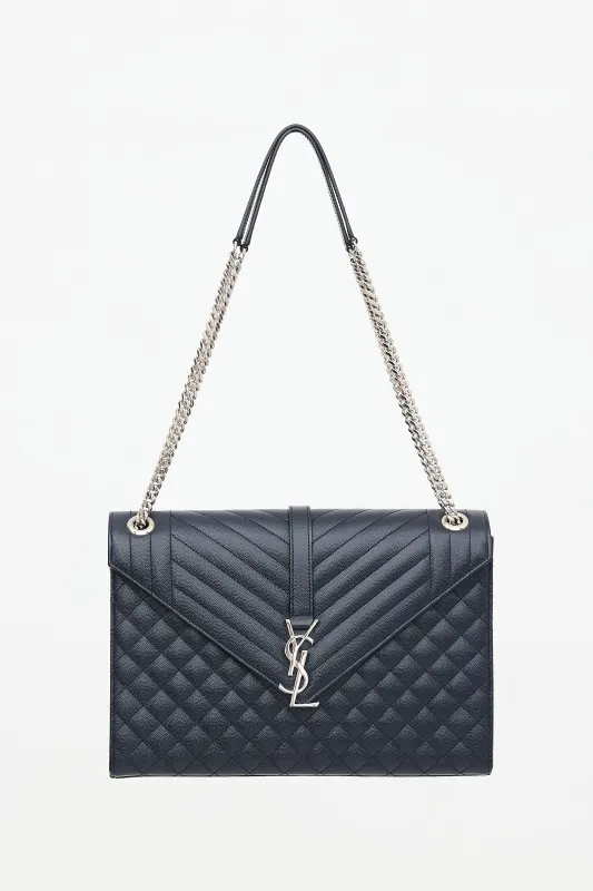 Quilted Leather Large Envelope Bag made by Yves Saint Laurent
