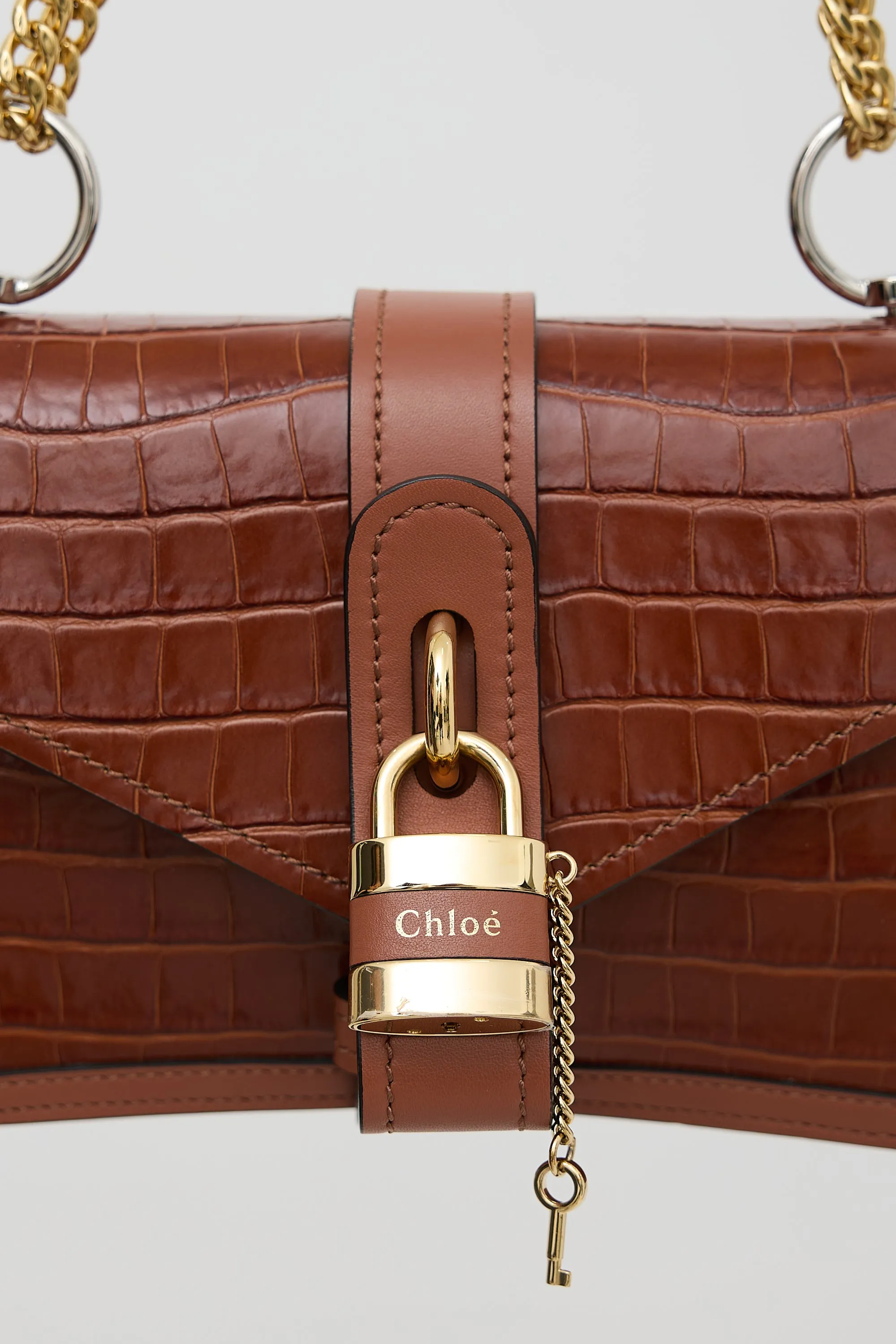 Embossed Leather Aby Chain Bag sold by VSP Consignment product image thumbnail 3