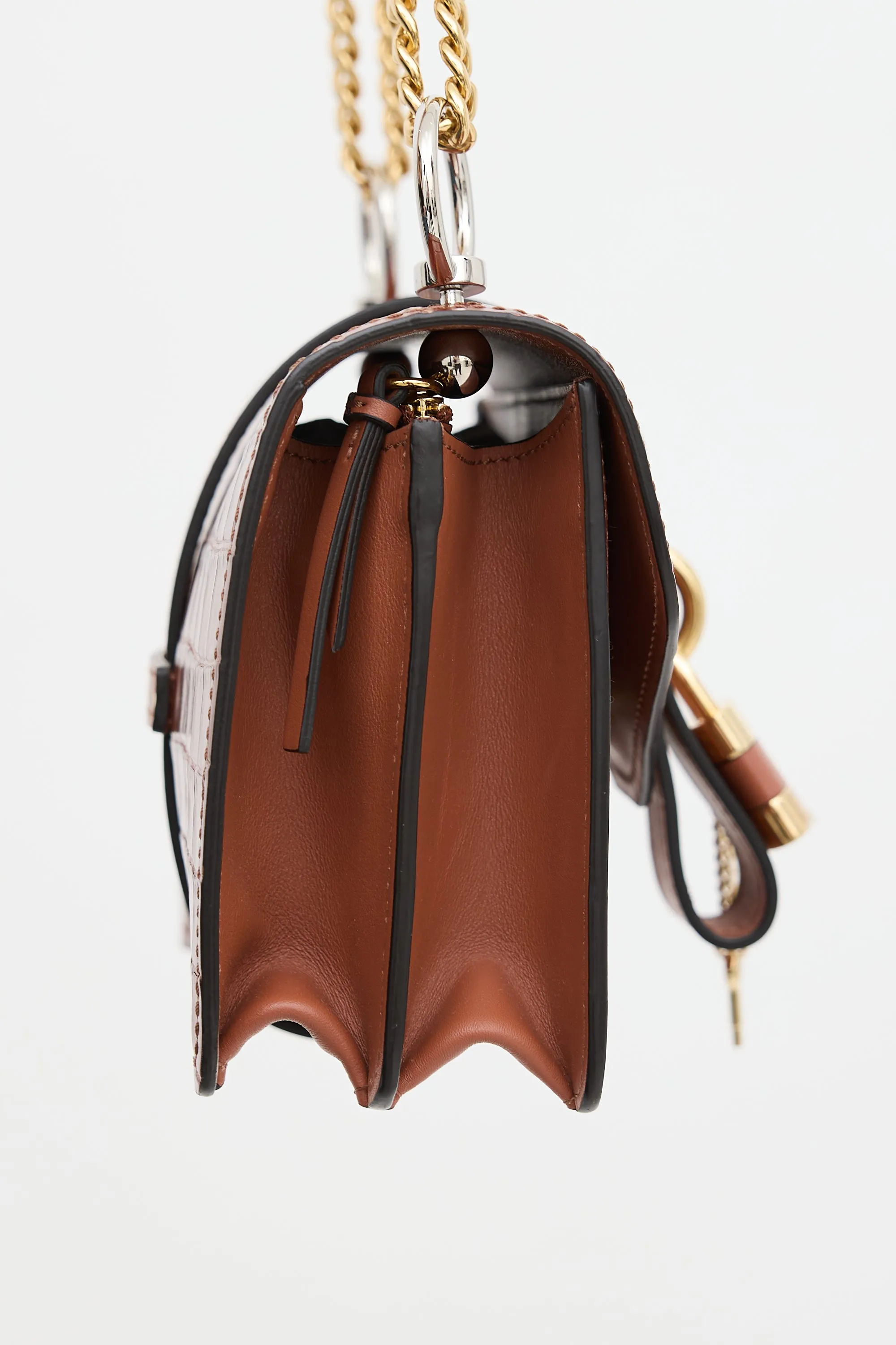 Embossed Leather Aby Chain Bag sold by VSP Consignment product image thumbnail 5