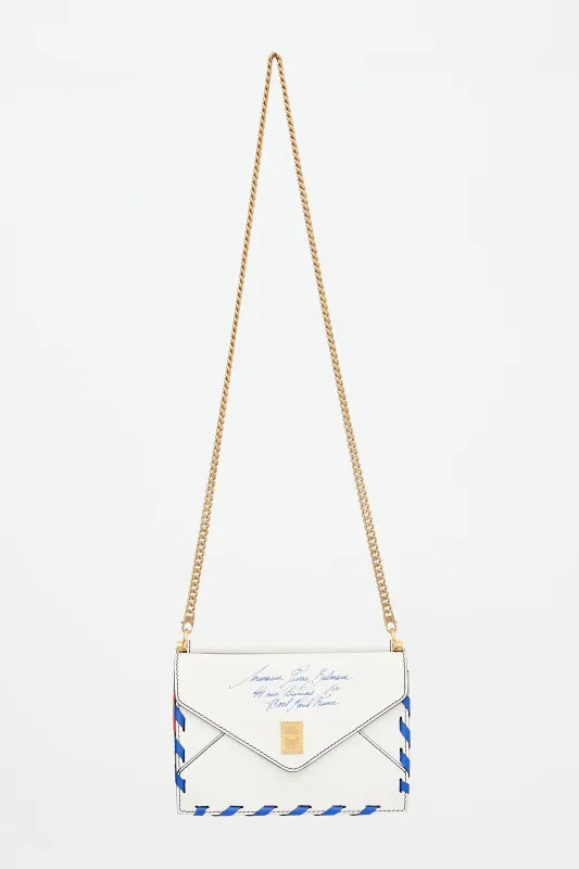 Leather B Envelope Bag made by Balmain