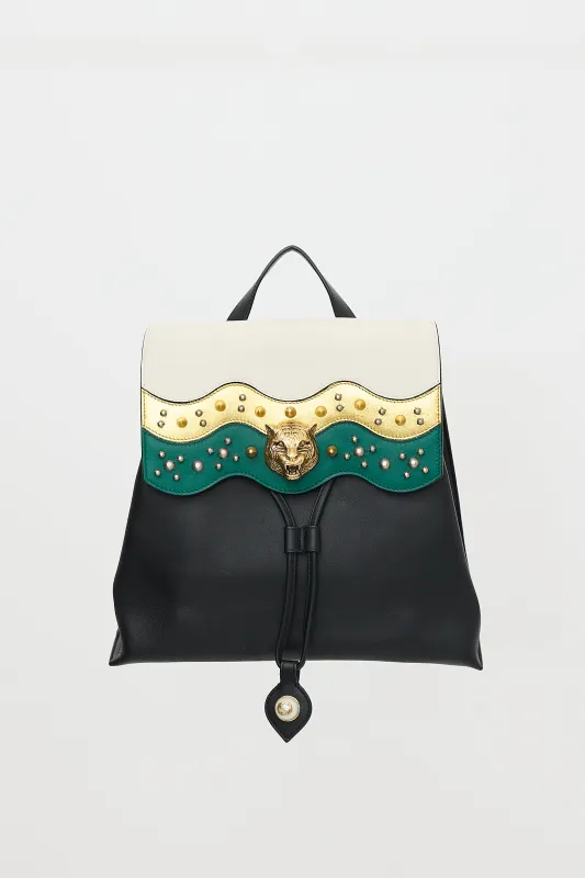 Leather Embellished Malin Backpack made by Gucci