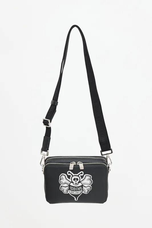 X Shawn Stussy Leather Crossbody Bag made by Dior