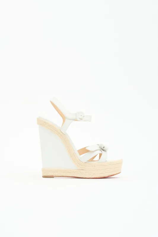 Leather Espadrille Wedge Sandal made by Christian Louboutin