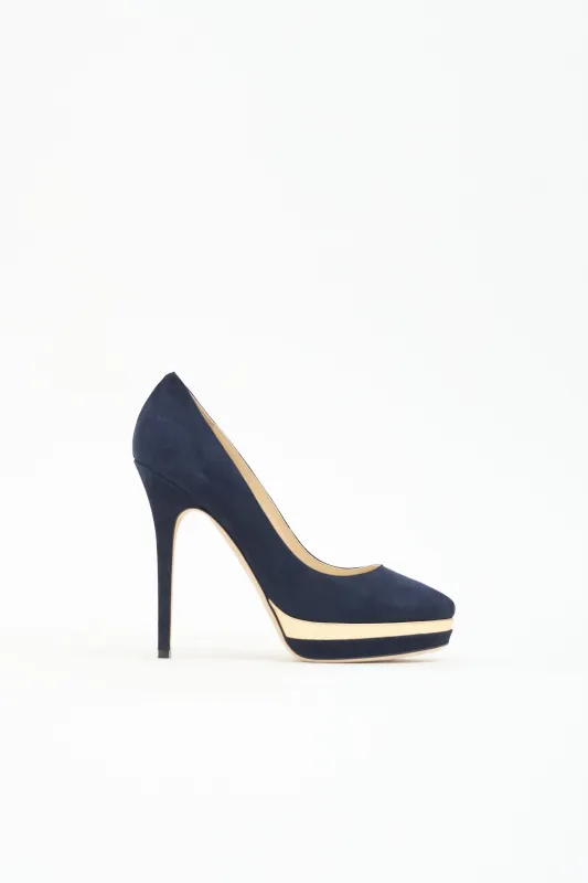 Suede Brulee Pump made by Jimmy Choo