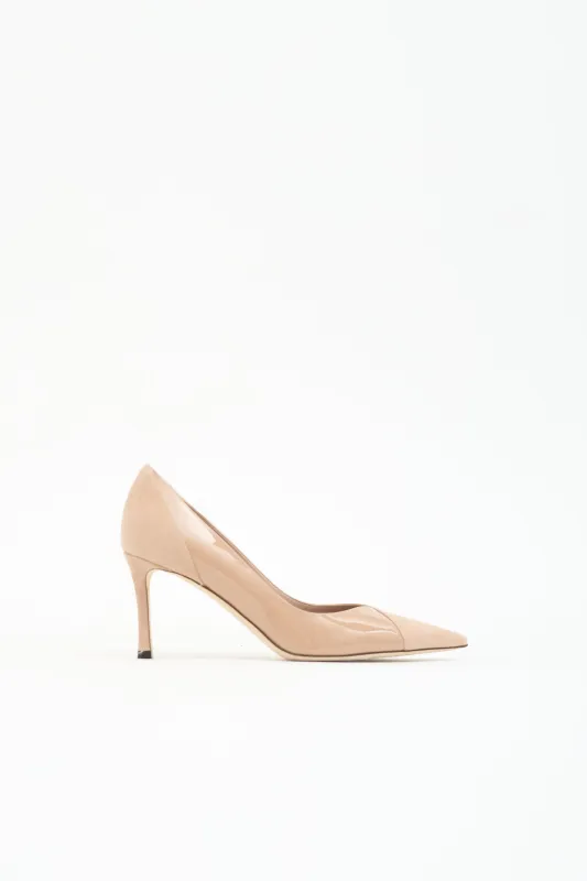 Patent & Suede Cass Pump made by Jimmy Choo