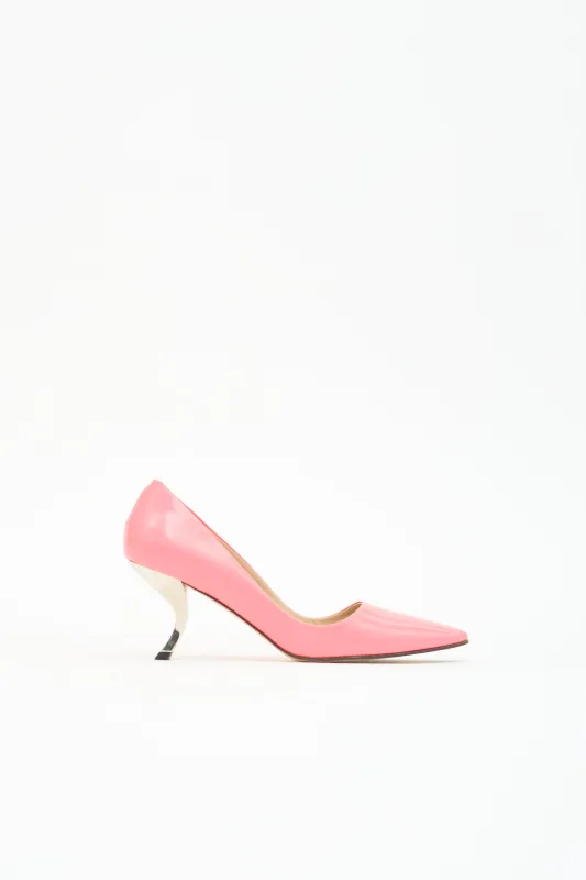 Leather Comma Heel Pump made by Roger Vivier